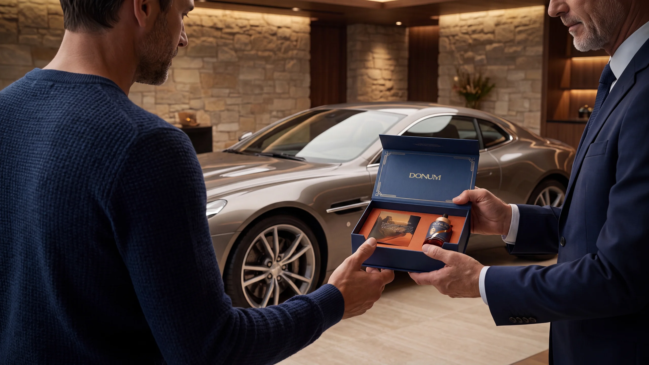 Fahrzeugübergabe im Showroom: Die DONUM Edition wird persönlich überreicht
